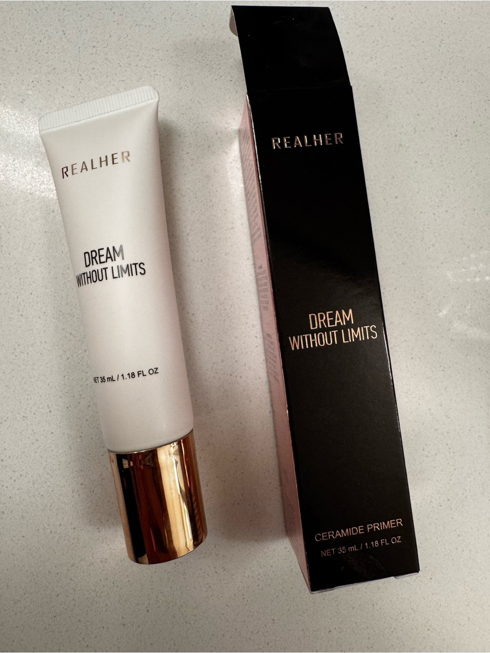 RealHer Dream Without Limits Primer - White Tube with Gold Cap